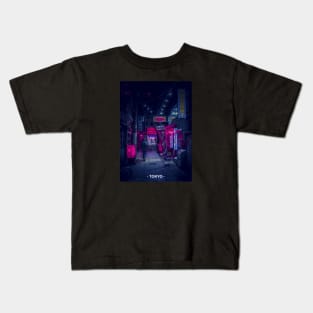 Tokyo Street Neon Synthwave Kids T-Shirt
